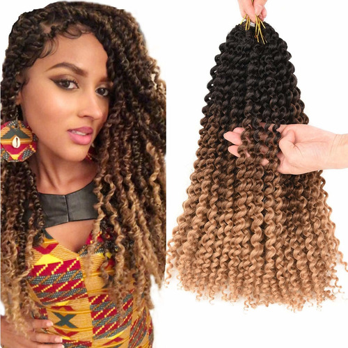 6 Paquetes De Extensiones De Cabello Rizado De 22 Pulgadas D