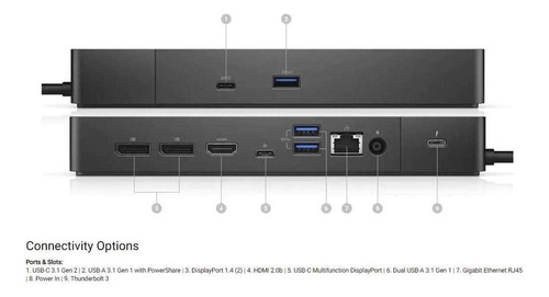 Docking Station Dell Thunderbolt Dock Wd19tbs 130w Power