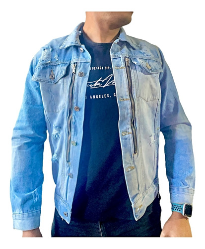 Chaqueta Jeans Mezclilla Hombre