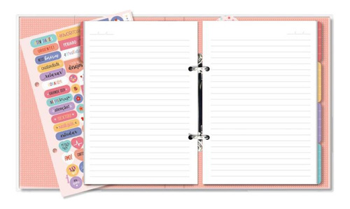 Caderno Fina Ideia Leve AMor Leve Amor cor rosa-pálido