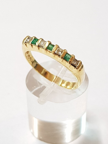 Anillo Medio Sin Fin Oro 18k Cubics 3,6grs N°17 Brumat
