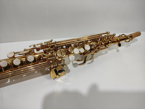 Saxofone Wing Sib Reto Soprano Dourado Novíssimo