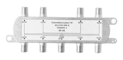 Imagen 2 de 6 de Divisor Señal De Antena 8 Way Tv Rf 5-2400mhz Satélite