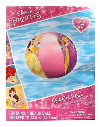 Pelota De Playa Inflable Disney Princess Cinderella Belle Po