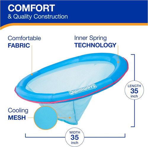 Tumbona De Alberca Swimways Spring Float Premium Papasan...