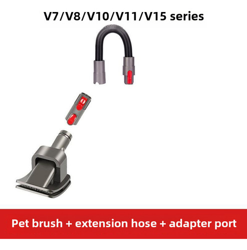 Cepillo V6 Para Mascotas, Adaptador Con Hebilla Roja, Mangue