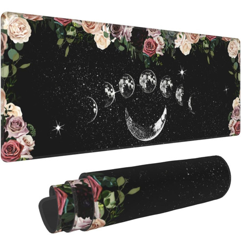 Pale Roses Moon Phase Witchy Tarot Black Xxl Xl - Alfom...