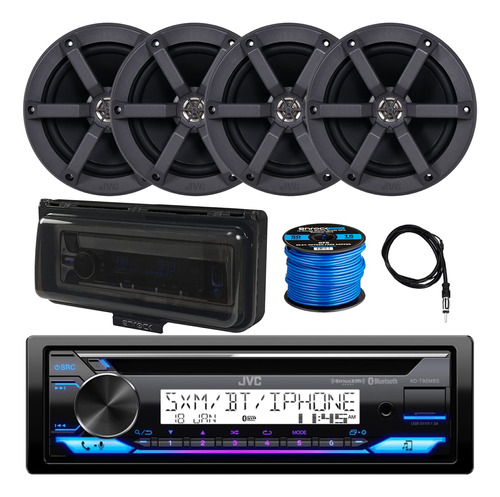 In-dash Marine Bluetooth Usb Aux Reproductor Cd Estereo 4 W