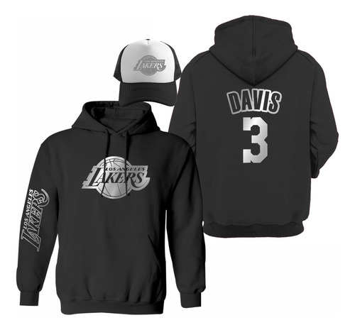 Kit Sudadera + Gorra Sublimada Lakers Anthony Lakers Silver