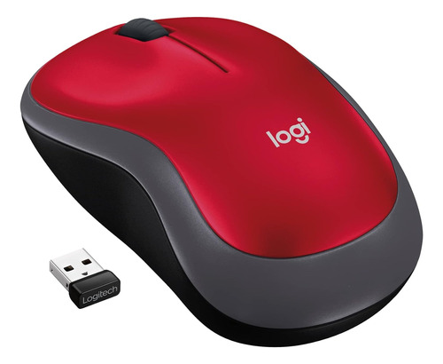 Mouse Inalambrico Logitech M185 (rojo)