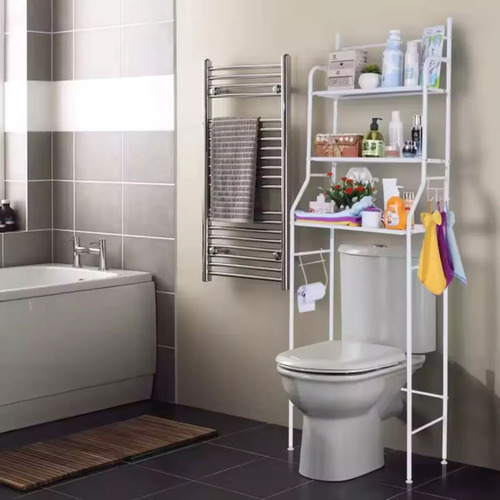 Organizador De Baño Inodoro Estante Mueble Rack Armario Casa Color