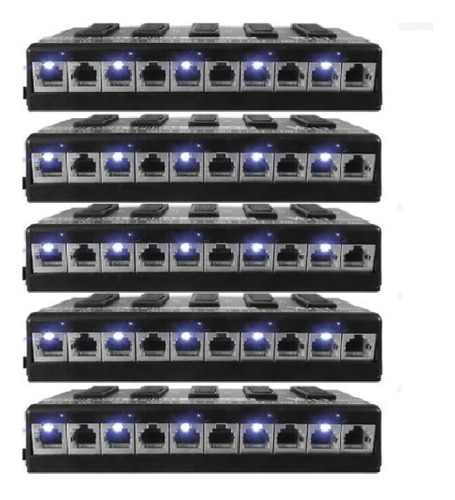 5 Peças Patch Panel Poe 5 Portas Fast Volt