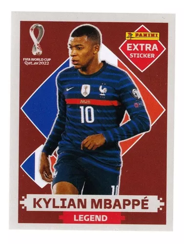 Figurinha Mbappé Legend Sticker Bordô - Álbum copa 2022 Panini