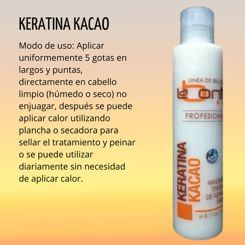Tratamiento Reparador Keratina Kacao Labonté 240ml