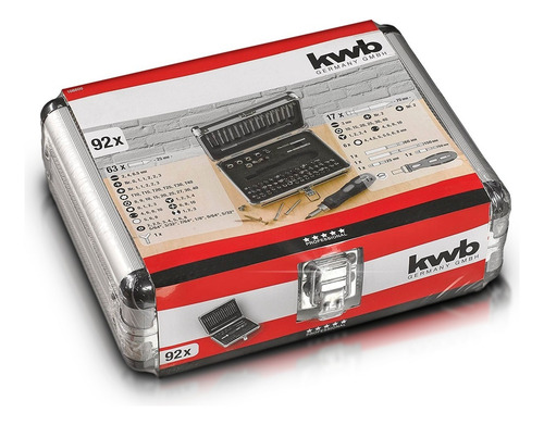 Conjunto de pontas e tubos de qualidade 5 estrelas Kwb Germany, 92 unidades