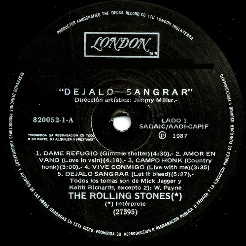 The Rolling Stones - Let It Bleed - Vinilo Argentino Estándar (Usado)