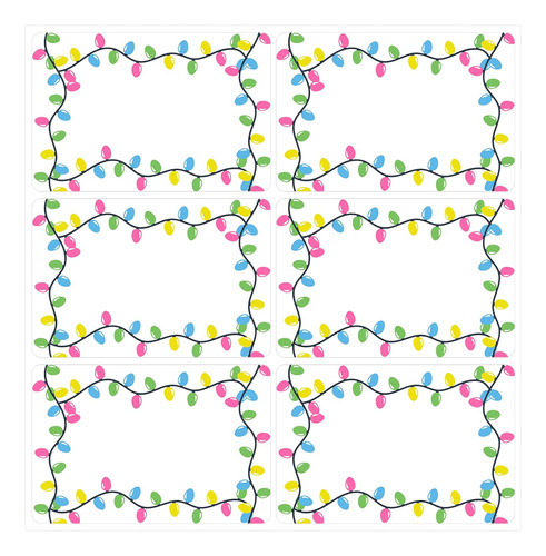 300 Etiquetas Adhesivas De Luces De Navidad Envolver Re...