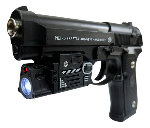 Pistola Fusil Beretta - Q9b Linterna Laser Airsoft Negro