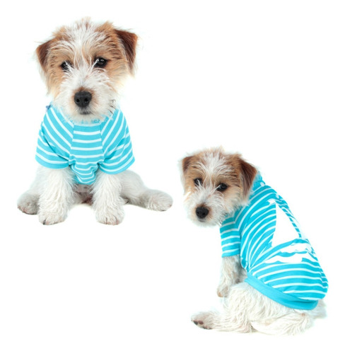 Roupa Agasalho Malha Nautical Pet Cachorro Fashion - Grande