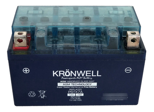 Imagen 4 de 10 de Bateria Moto Kronwell Keller Mx 260 Ytx7a-bs