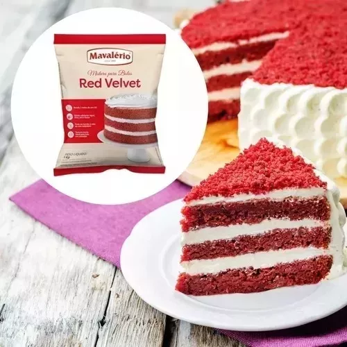 Mistura Para Bolo Red Velvet Mavalério 1kg  Compre na Mercadoce -  Mercadoce - Doces, Confeitaria e Embalagem