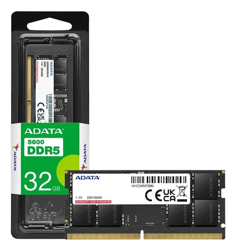 Memória Ram 32gb Notebook Adata Ddr5 5600mhz Ad5s560032g-s