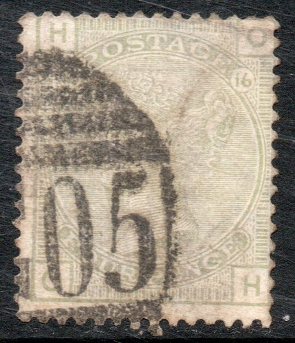 Reino Unido Sello Usado De 4 P. Reina Victoria Año 1876 