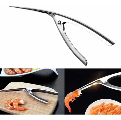 Imagen 8 de 12 de Pinza Para Pelar Camarones De Acero Inoxidable