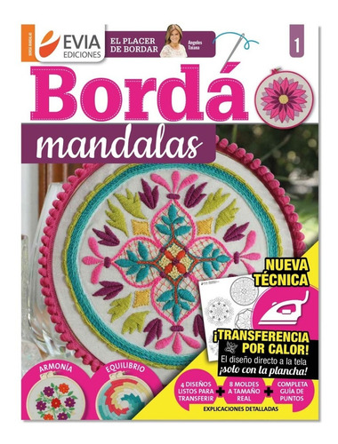 Revista Evia Bordá Mandalas  1  + Moldes A Tamaño Real