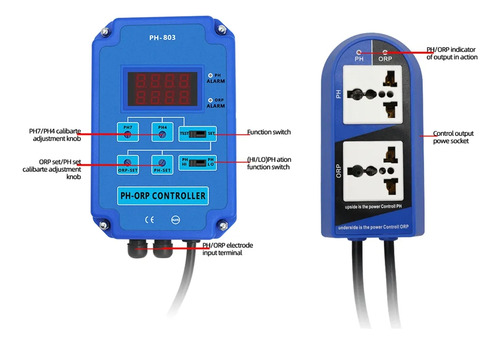 Monitor Orp De Ph T5digital 2 E 1 Controlador Redox Com Potê