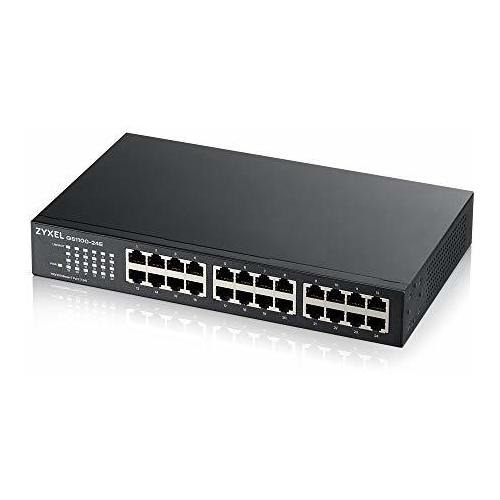 Switch Zyxel Gs1100-24e De 24 Puertos Ethernet -negro