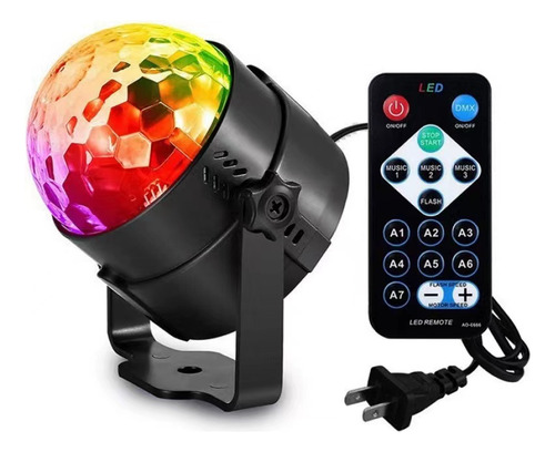 (2 Piezas) Color Led Rotary Magic Ball + Control Remoto