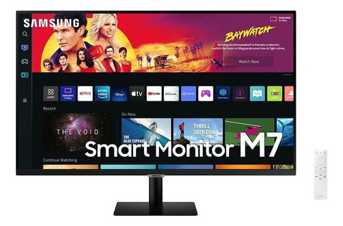 Samsung 32 M70b Series 4k Uhd Usb-c Smart Monitor & Streaming Tv, 4ms, 60hz, Hdr10, Wireless Display, Gaming And Iot Hubs, Alexa Built In, 2022, Ls32bm702unxgo, Black