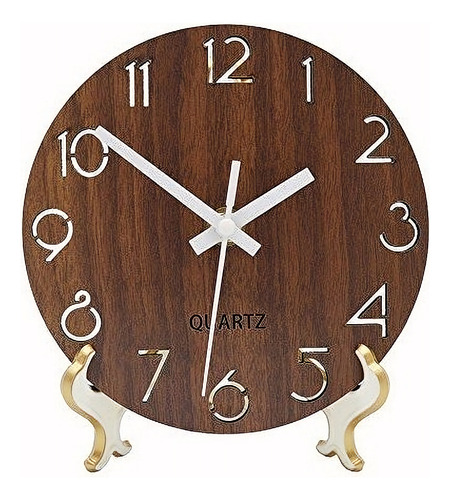 Jomparis Rústico Estilo Toscano De Madera Escritorio Reloj /