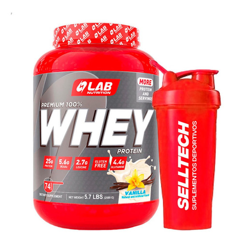 Proteína Lab Nutrition Premium Whey 5.5 Lb Vainilla + Shaker