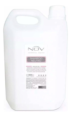 Shampoo Nov Neutro Alisados Peluqueria Uso Diario X 3900 Ml