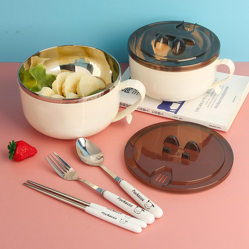 Recipiente De Fideos Con Tapa, Cuenco De Sopa 1300ml