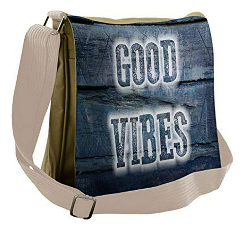 Bolso De Mensajero - Ambesonne Chill Bag, Words On Wood Plan