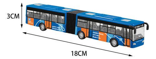 Fs Brinquedo De Ônibus Articulado De Duas Seções, Azul