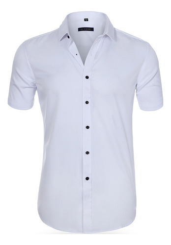 Camisa Slim Fit Manga Larga Para Hombre Casual D