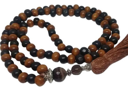 Tasbih 99 Cuentas De Madera Y Piedras Naturales Combinado 