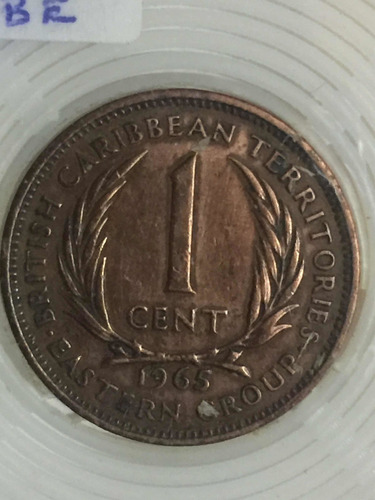 Moneda  De  Un Centavo De 1965 Estados Del Caribe Oriental