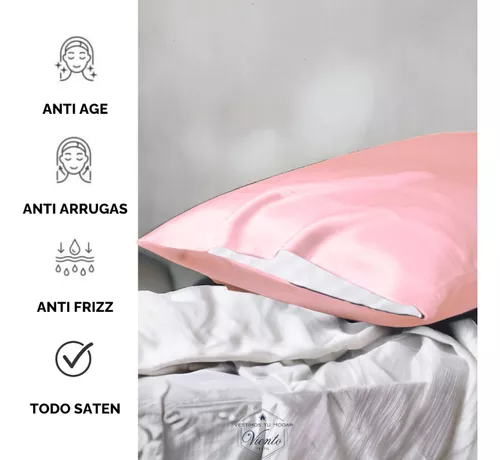 Funda Almohada Saten / Seda Anti Arrugas Anti Frizz X2 50x90