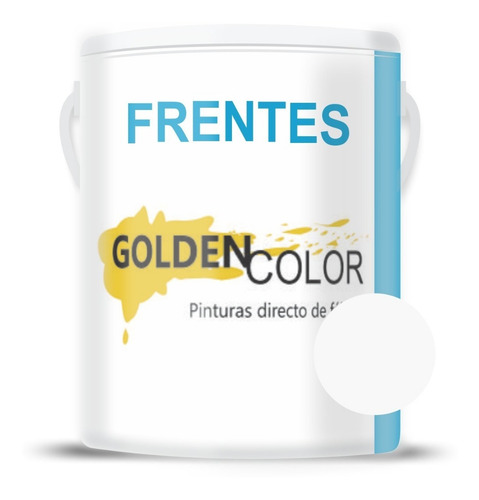 Pintura Látex Impermeabilizante Frentes Goldencolor 10lts Color Blanco