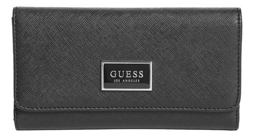 Guess Factory Cartera Delgada Saffiano Con Logotipo De Abree
