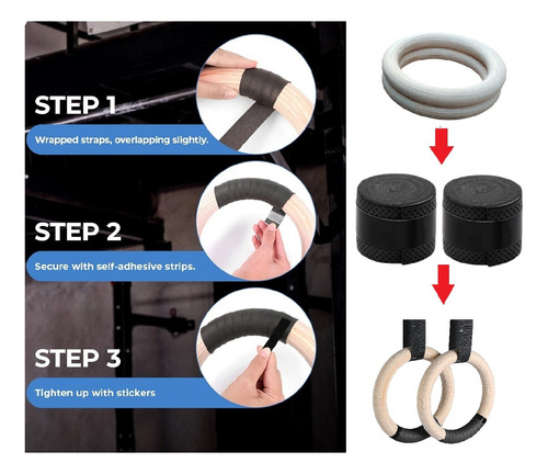 Anillas De Madera 32 Mm Olímpico Correas Enumeradas Gimnasia