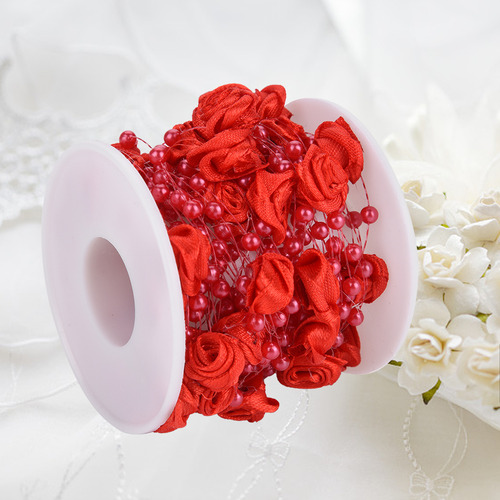 Guirnalda De Perlas Artificiales Rosas De 10 M Por Rollo