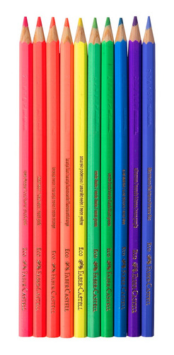Imagen 3 de 10 de Combo Ecolápices Neón+pastel+metálicos Faber-castell