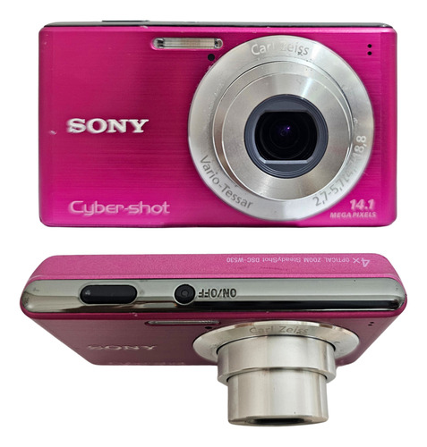 Câmera Digital Sony Cybershot Dsc-w530 14.1 Mp 4gb Cor Rosa-chiclete