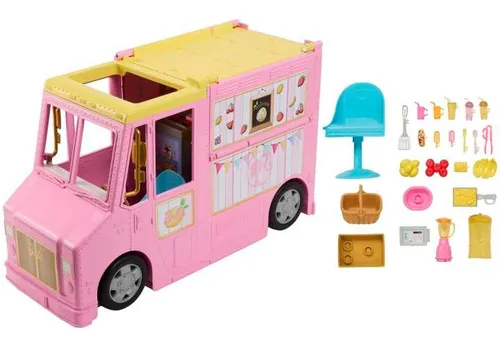 Boneca Barbie Profiss es Food Truck Com Alimentos 30 Pe as